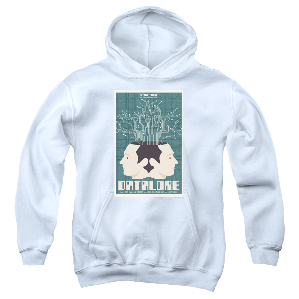 STAR TREK/TNG SEASON 1 EPISODE 13 - YOUTH PULLOVER HOODIE - WHITE