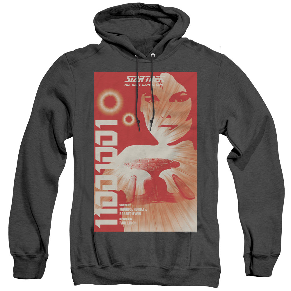 STAR TREK/TNG SEASON 1 EPISODE 15 - ADULT HEATHER HOODIE - BLACK