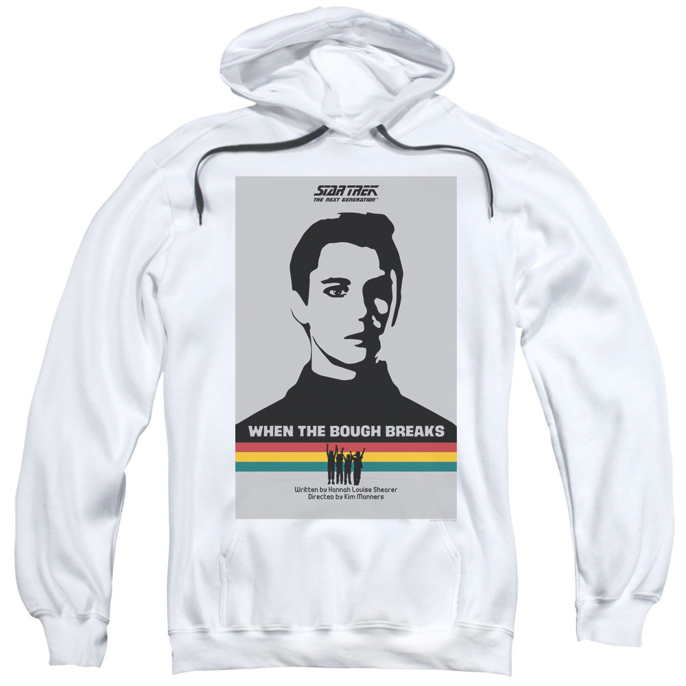 STAR TREK/TNG SEASON 1 EPISODE 17 - ADULT PULLOVER HOODIE - WHITE