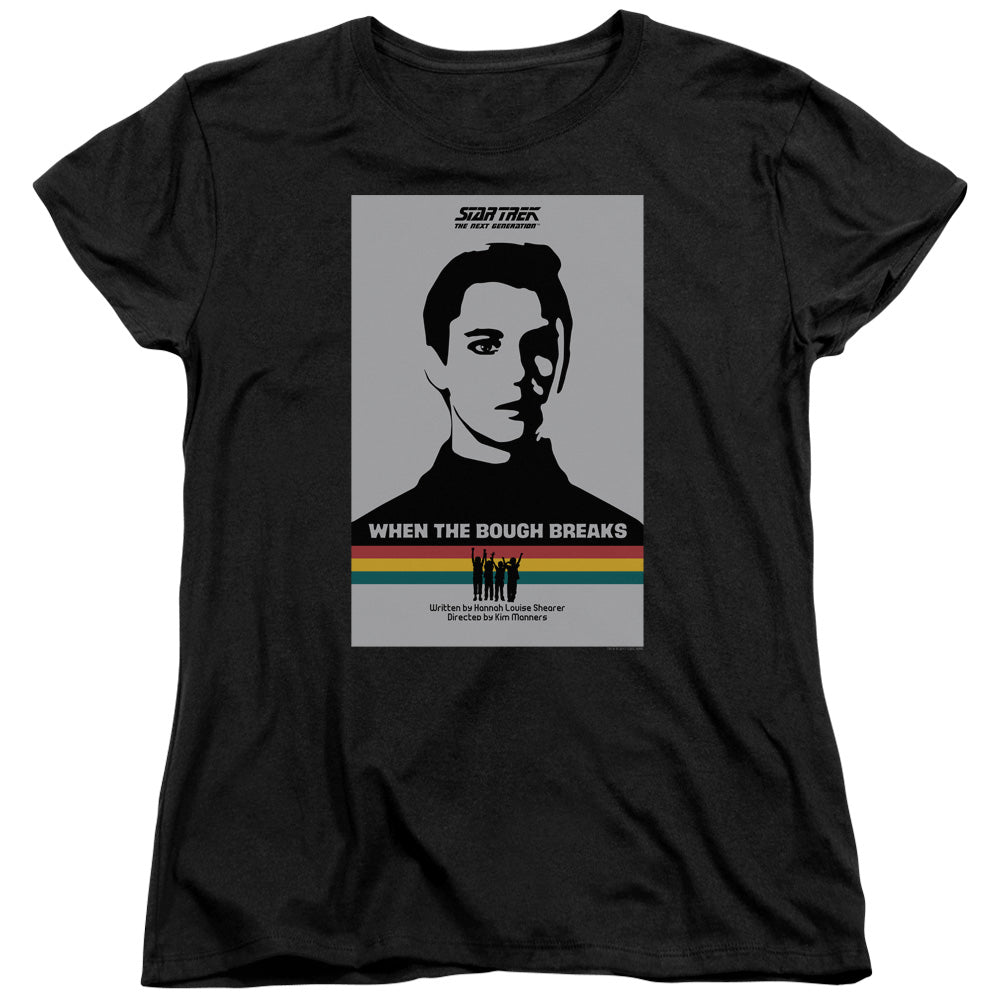 STAR TREK/TNG SEASON 1 EPISODE 17 - S/S WOMENS TEE - BLACK