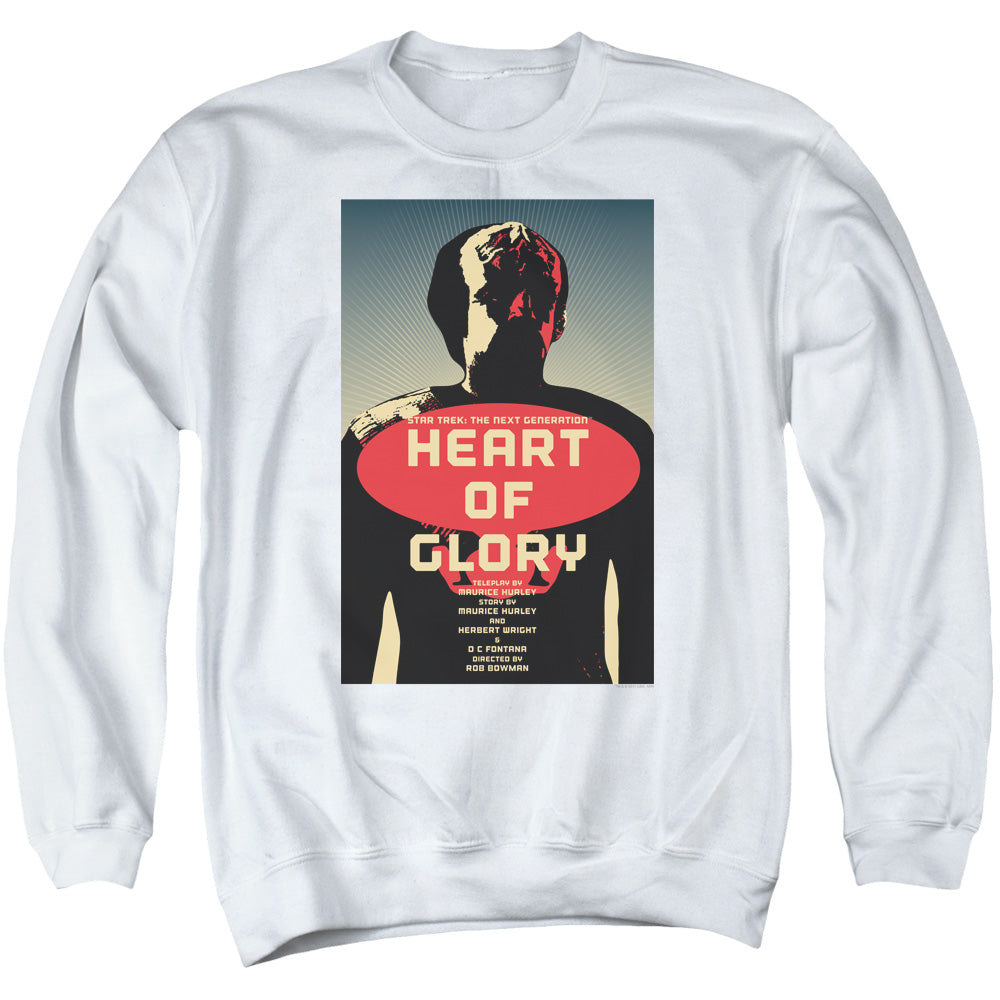 STAR TREK/TNG SEASON 1 EPISODE 20 - ADULT CREWNECK SWEATSHIRT - WHITE