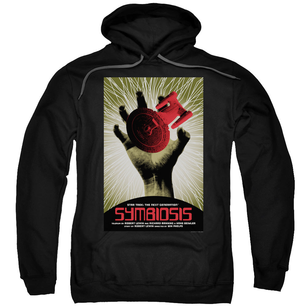 STAR TREK/TNG SEASON 1 EPISODE 22 - ADULT PULLOVER HOODIE - BLACK