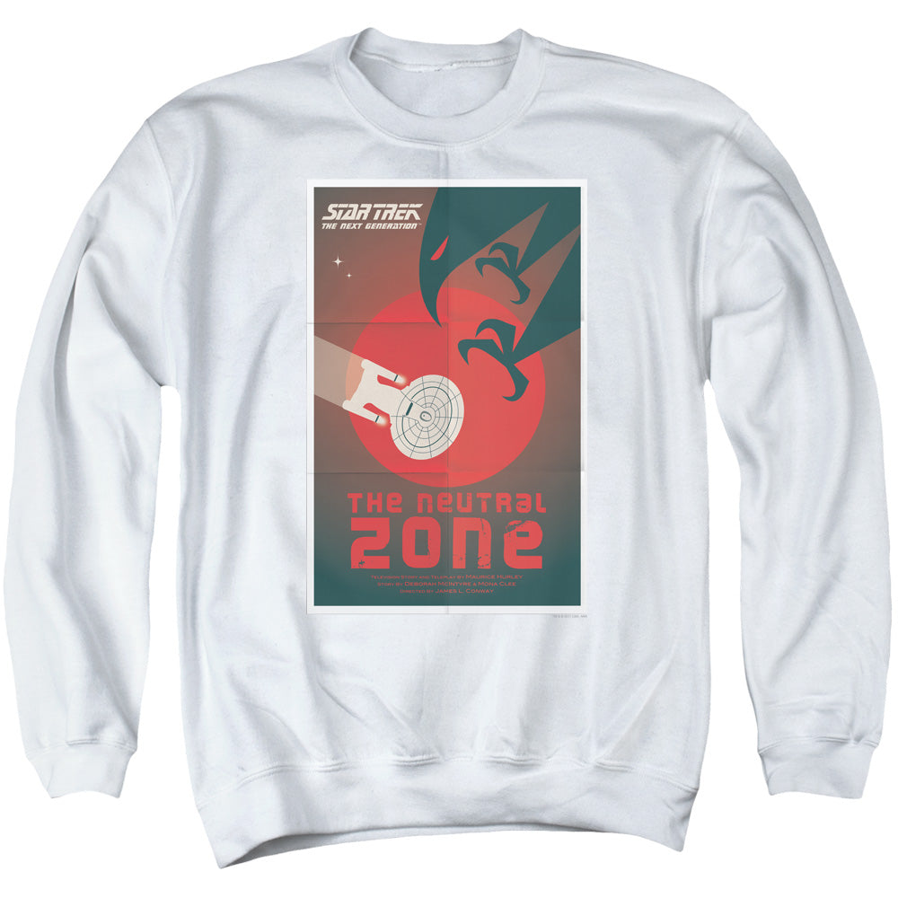 STAR TREK/TNG SEASON 1 EPISODE 26 - ADULT CREWNECK SWEATSHIRT - WHITE