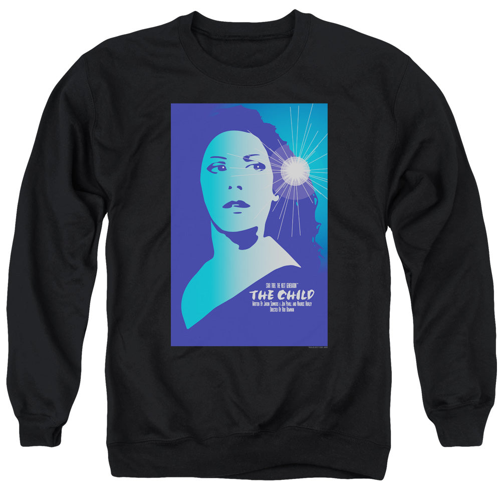 STAR TREK/TNG SEASON 2 EPISODE 1 - ADULT CREWNECK SWEATSHIRT - BLACK
