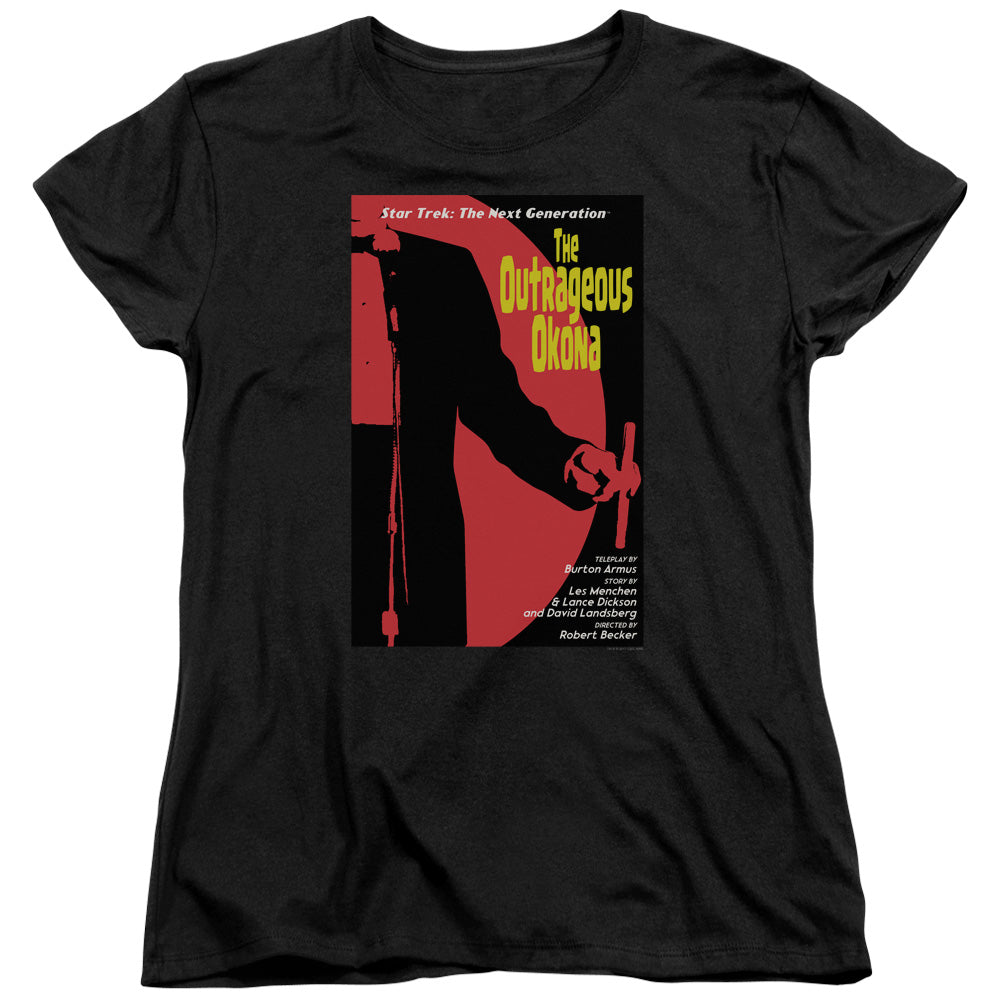 STAR TREK/TNG SEASON 2 EPISODE 4 - S/S WOMENS TEE - BLACK
