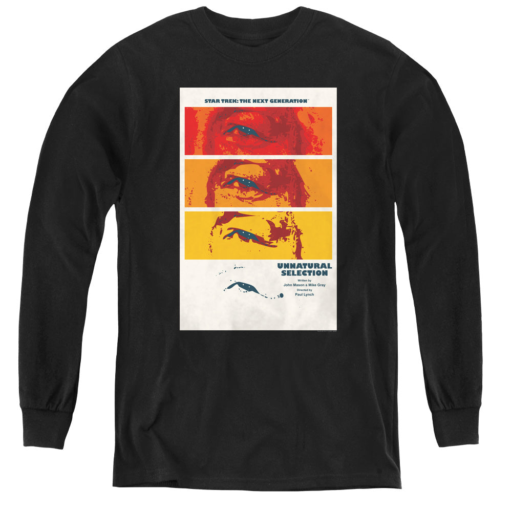 STAR TREK/TNG SEASON 2 EPISODE 7 - YOUTH LONG SLEEVE TEE - BLACK