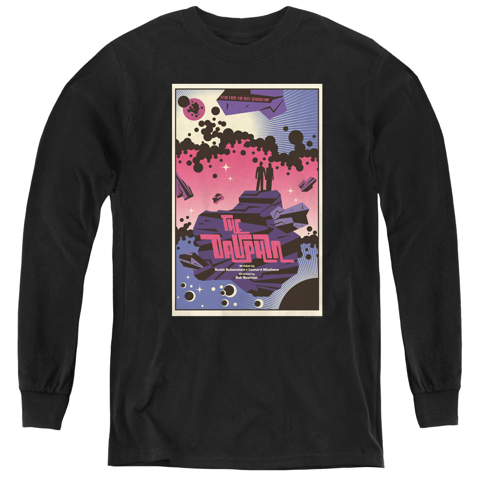 STAR TREK/TNG SEASON 2 EPISODE 10 - YOUTH LONG SLEEVE TEE - BLACK