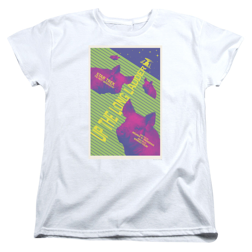 STAR TREK/TNG SEASON 2 EPISODE 18 - S/S WOMENS TEE - WHITE