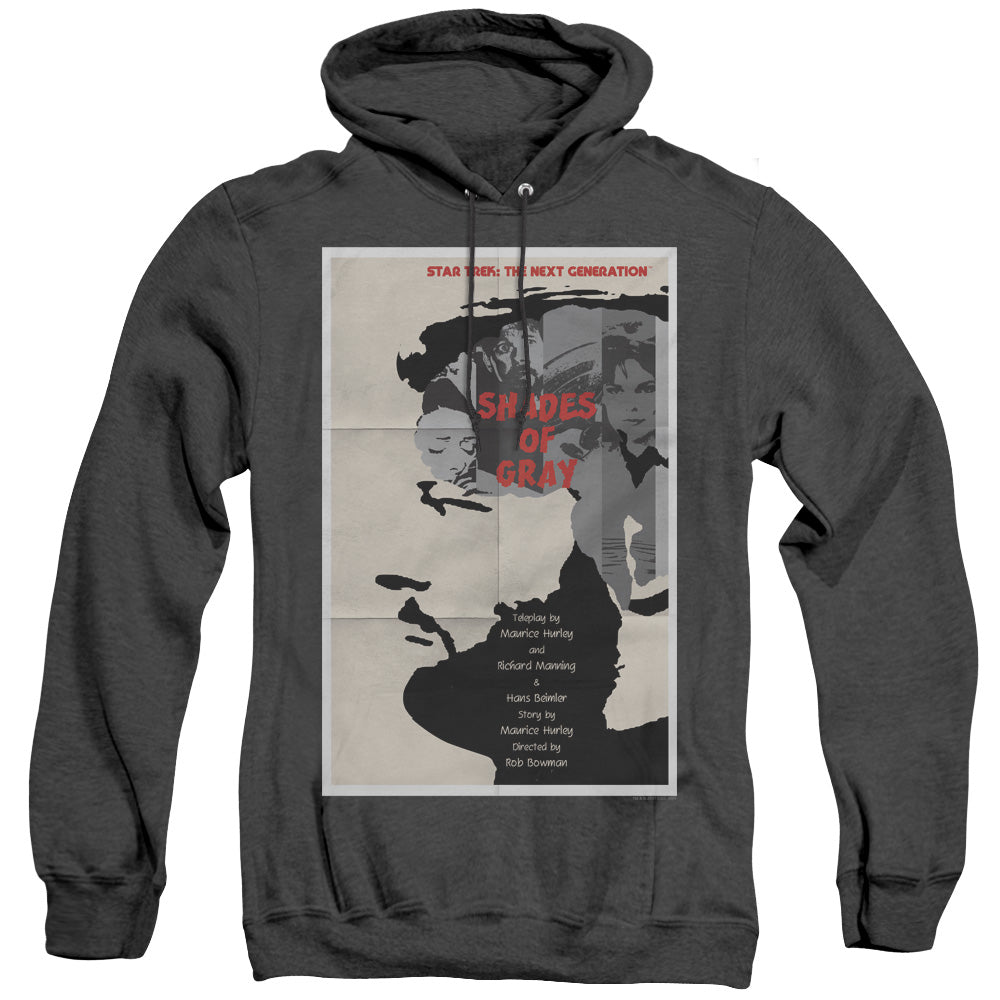 STAR TREK/TNG SEASON 2 EPISODE 22 - ADULT HEATHER HOODIE - BLACK