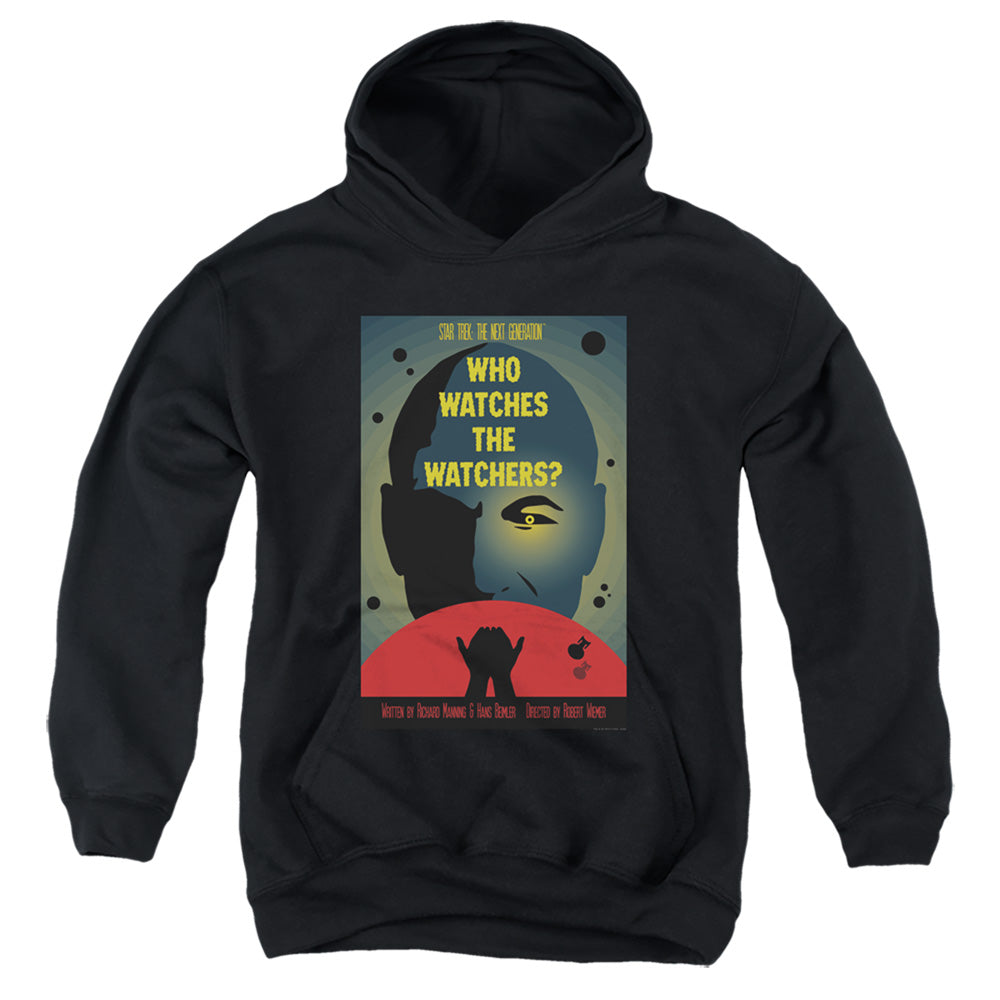 STAR TREK/TNG SEASON 3 EPISODE 4 - YOUTH PULLOVER HOODIE - BLACK