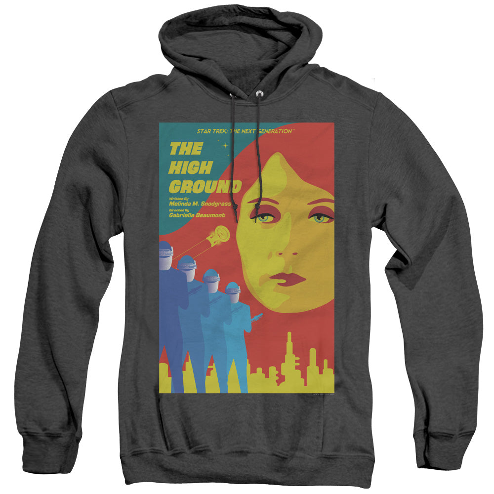 STAR TREK/TNG SEASON 3 EPISODE 12 - ADULT HEATHER HOODIE - BLACK