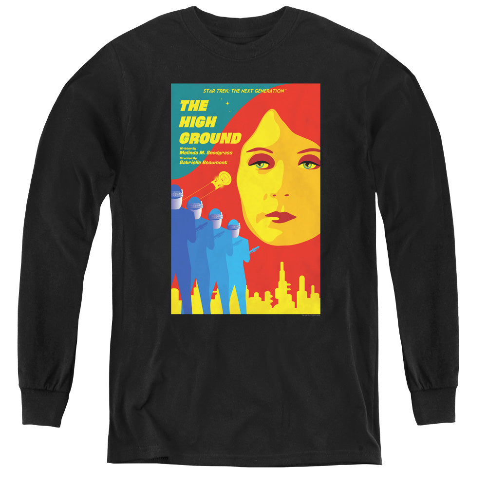 STAR TREK/TNG SEASON 3 EPISODE 12 - YOUTH LONG SLEEVE TEE - BLACK
