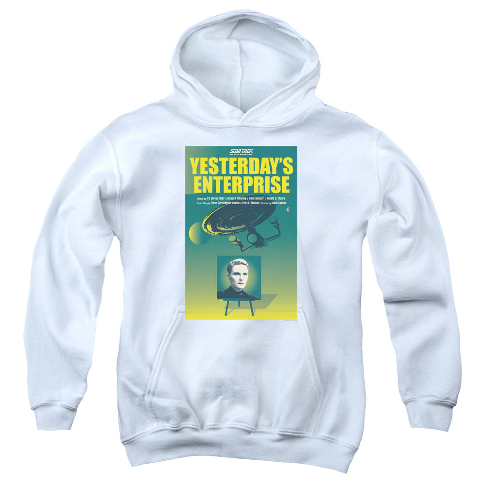 STAR TREK/TNG SEASON 3 EPISODE 15 - YOUTH PULLOVER HOODIE - WHITE