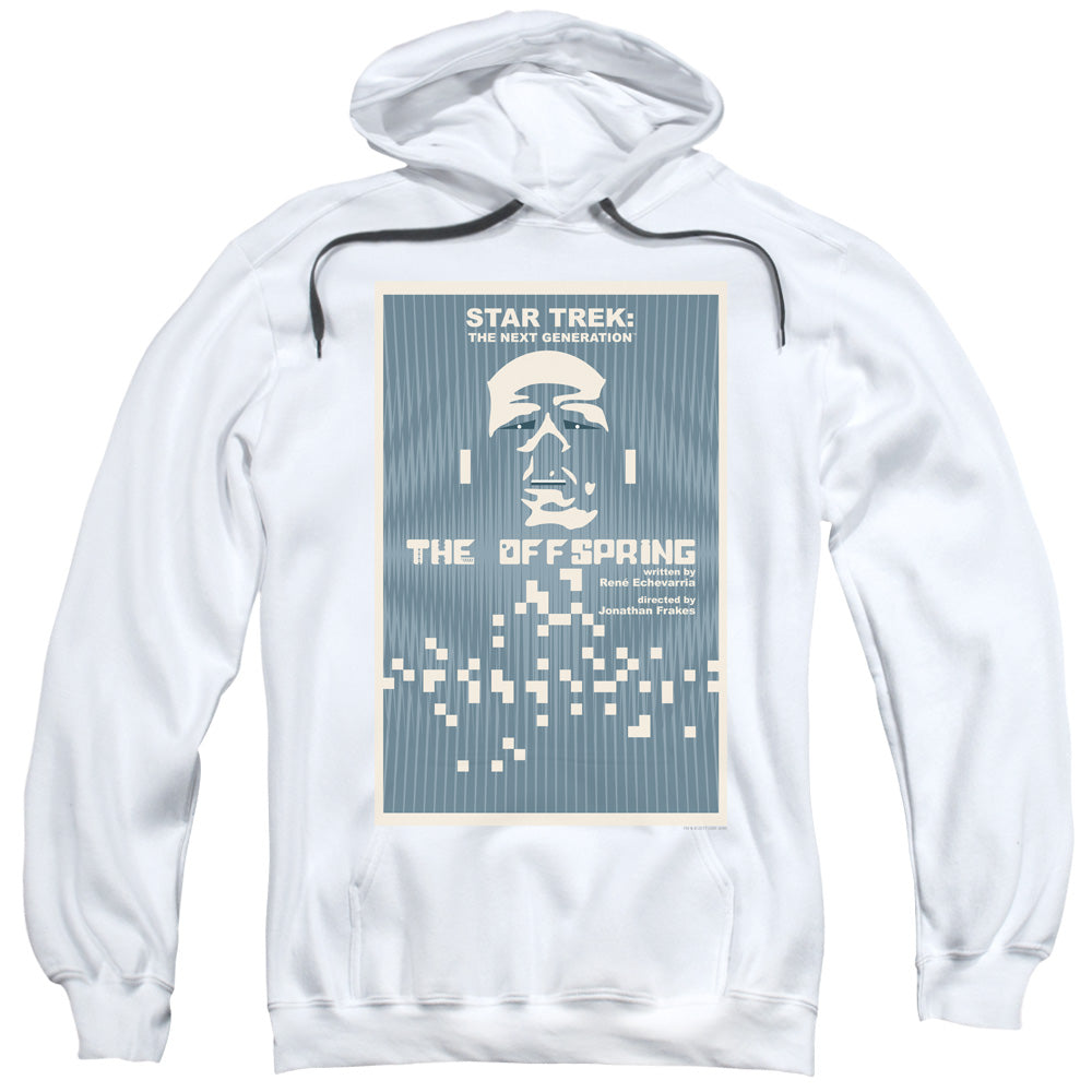 STAR TREK/TNG SEASON 3 EPISODE 16 - ADULT PULLOVER HOODIE - WHITE