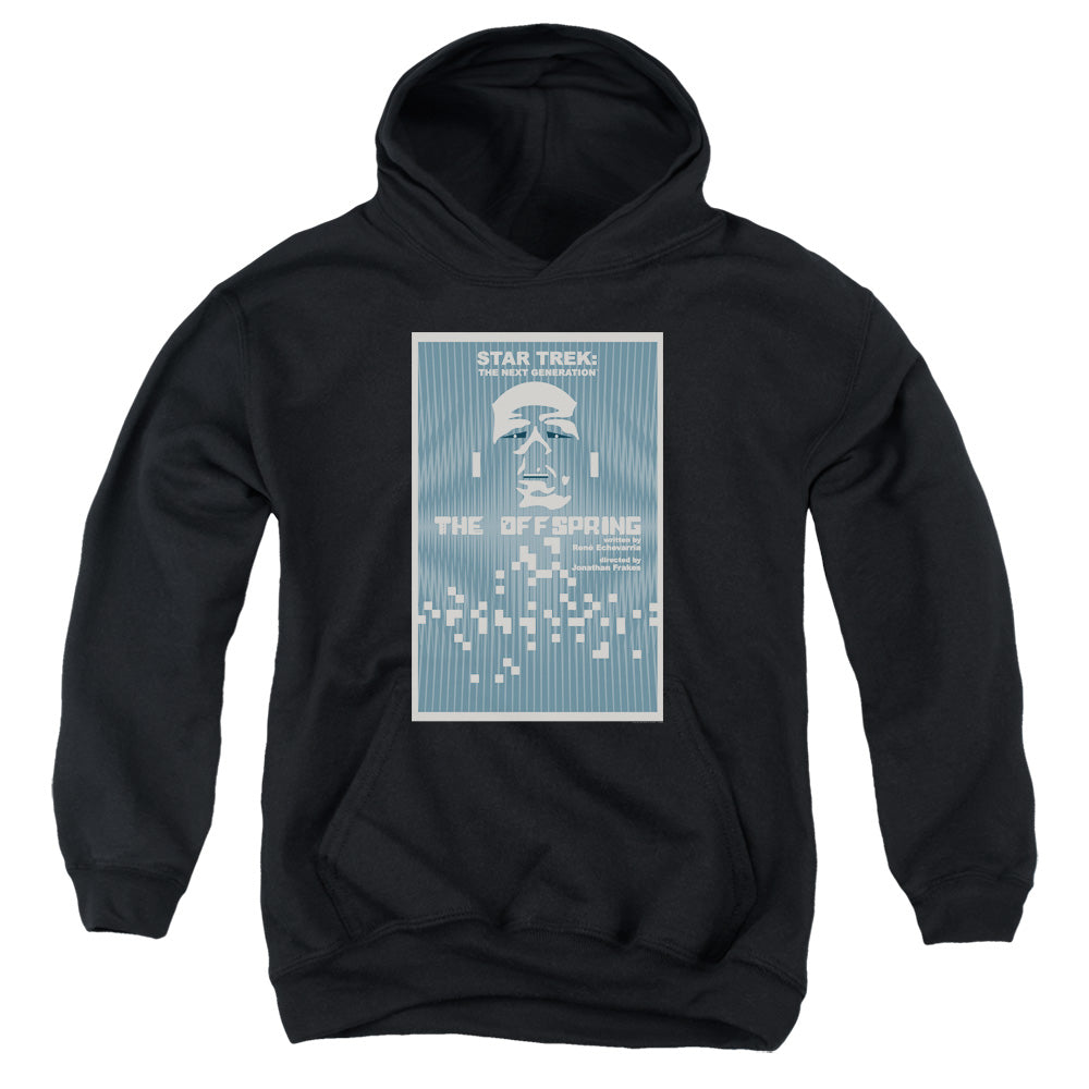 STAR TREK/TNG SEASON 3 EPISODE 16 - YOUTH PULLOVER HOODIE - BLACK