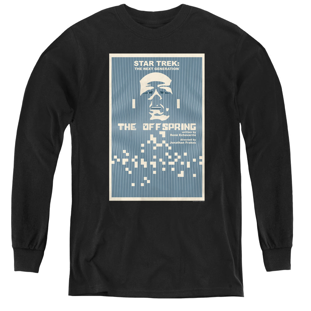 STAR TREK/TNG SEASON 3 EPISODE 16 - YOUTH LONG SLEEVE TEE - BLACK