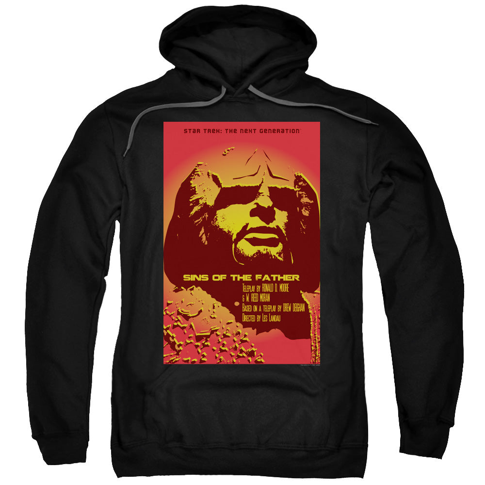 STAR TREK/TNG SEASON 3 EPISODE 17 - ADULT PULLOVER HOODIE - BLACK