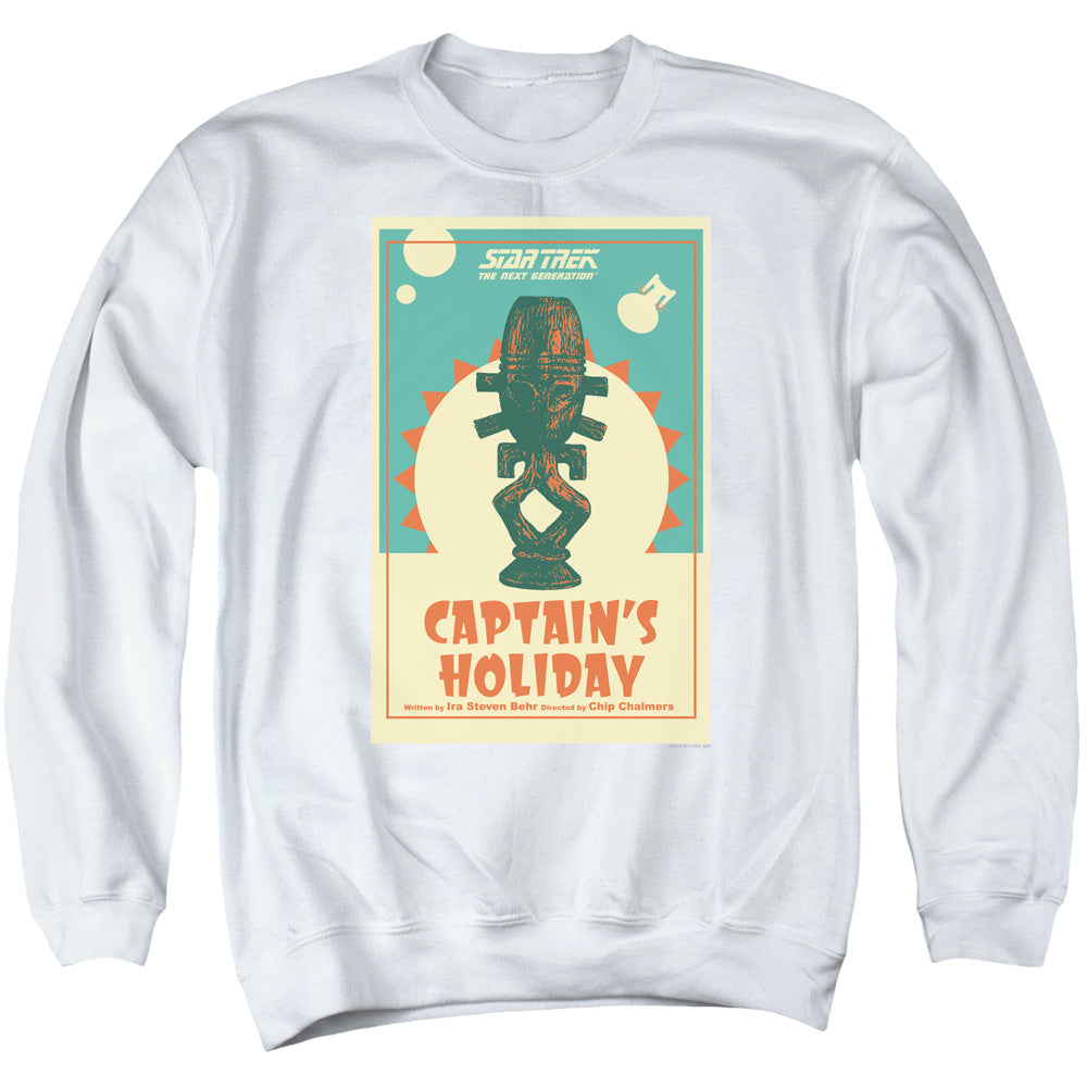 STAR TREK/TNG SEASON 3 EPISODE 19 - ADULT CREWNECK SWEATSHIRT - WHITE