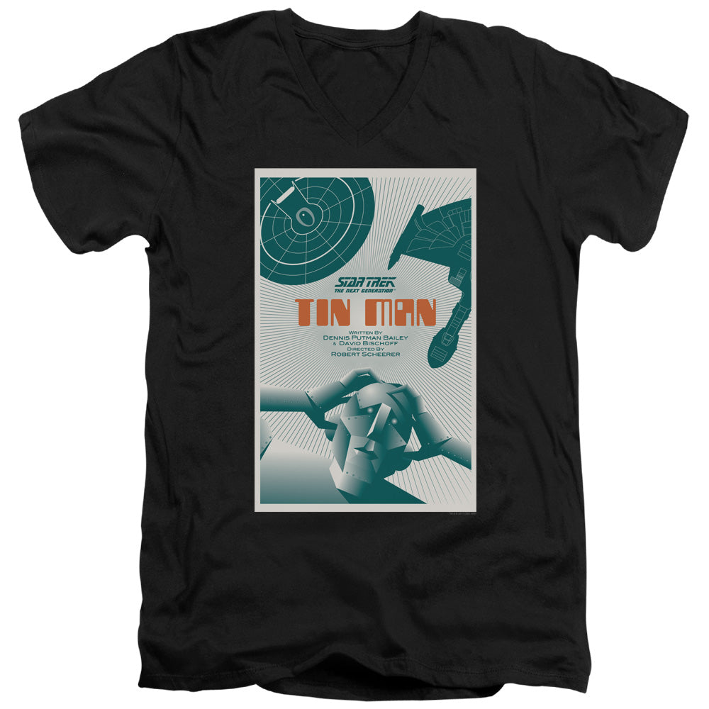 STAR TREK/TNG SEASON 3 EPISODE 20 - S/S ADULT V-NECK 30/1 - BLACK