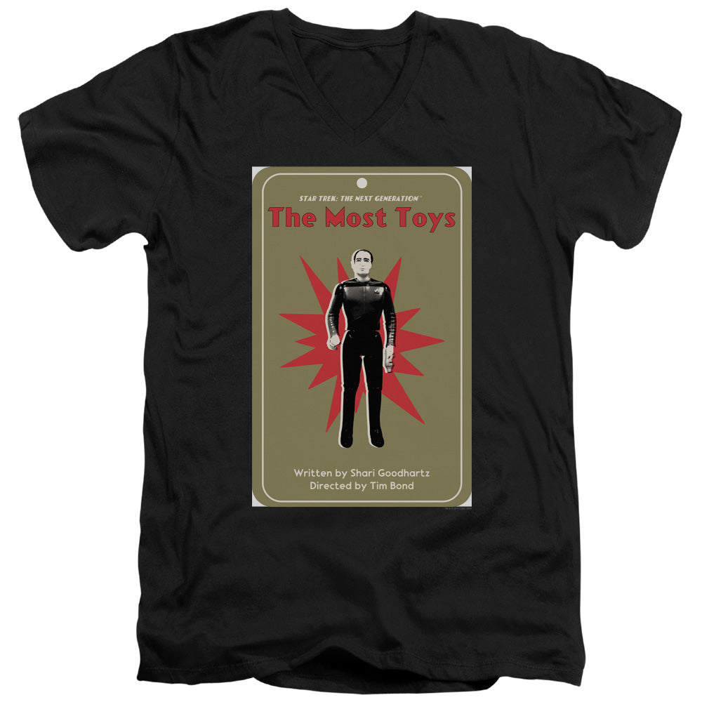 STAR TREK/TNG SEASON 3 EPISODE 22 - S/S ADULT V-NECK 30/1 - BLACK