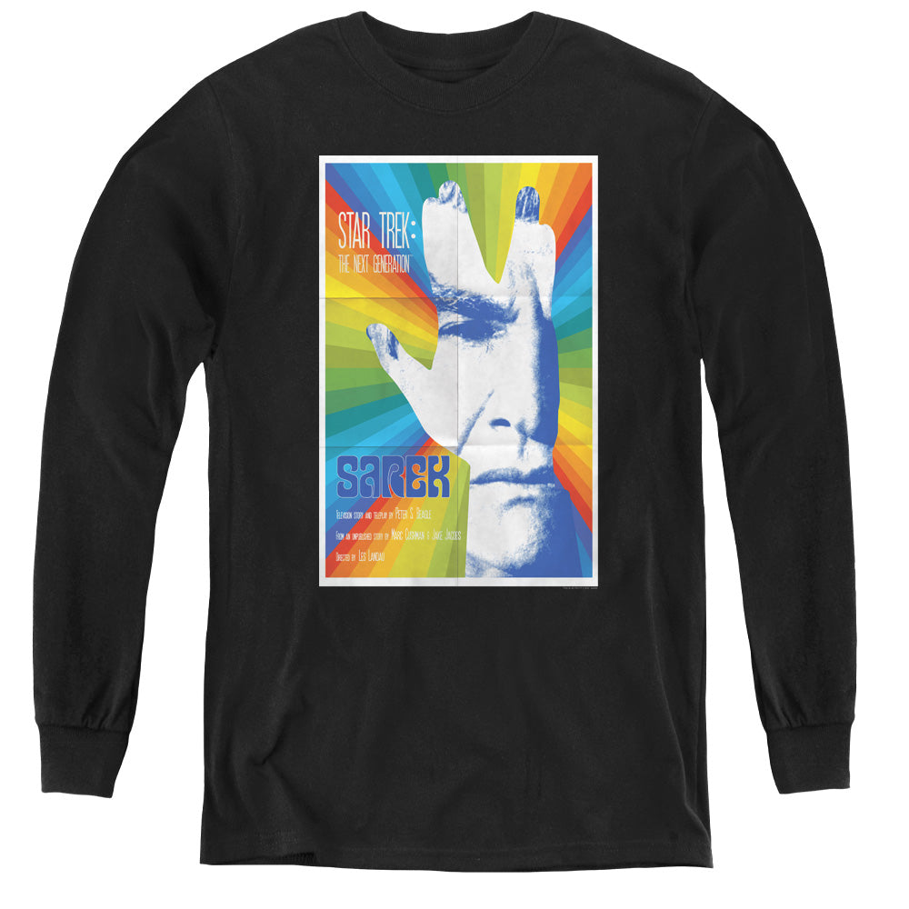 STAR TREK/TNG SEASON 3 EPISODE 23 - YOUTH LONG SLEEVE TEE - BLACK