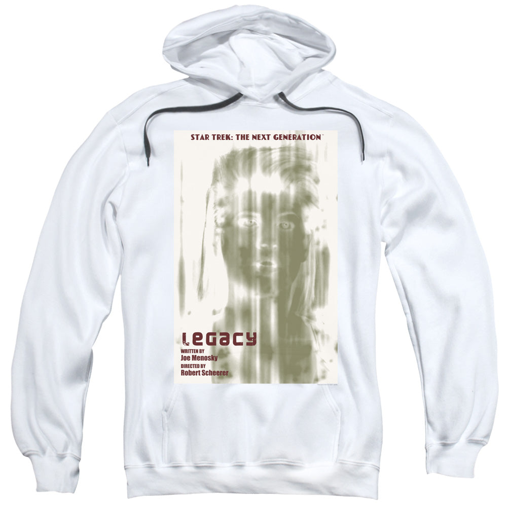 STAR TREK/TNG SEASON 4 EPISODE 6 - ADULT PULLOVER HOODIE - WHITE