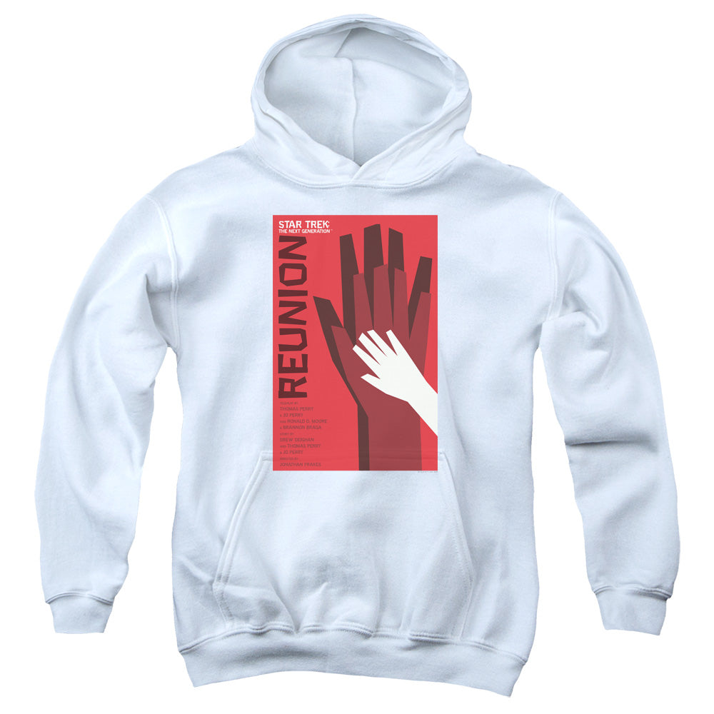 STAR TREK/TNG SEASON 4 EPISODE 7 - YOUTH PULLOVER HOODIE - WHITE
