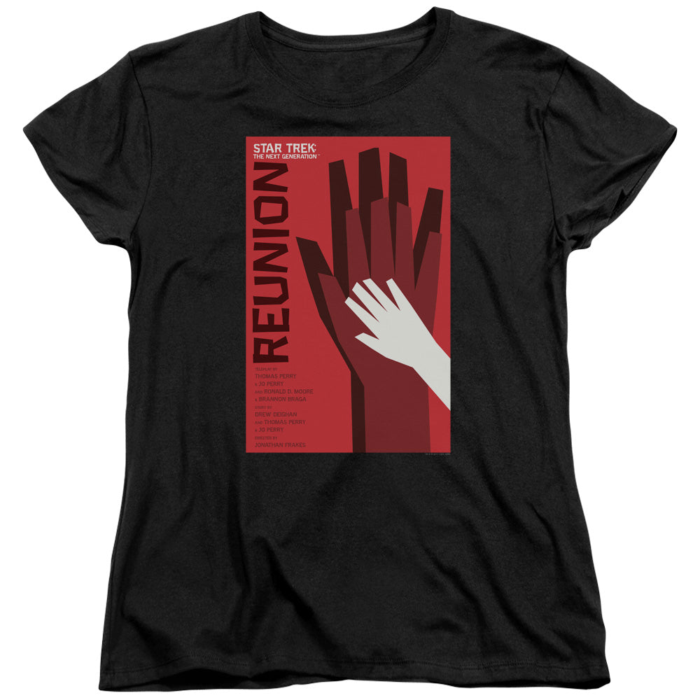 STAR TREK/TNG SEASON 4 EPISODE 7 - S/S WOMENS TEE - BLACK