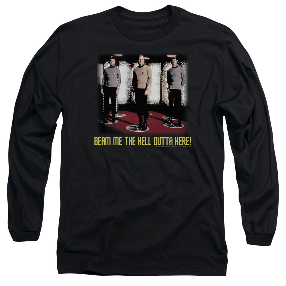 STAR TREK/BEAM ME OUT - L/S ADULT 18/1 - BLACK