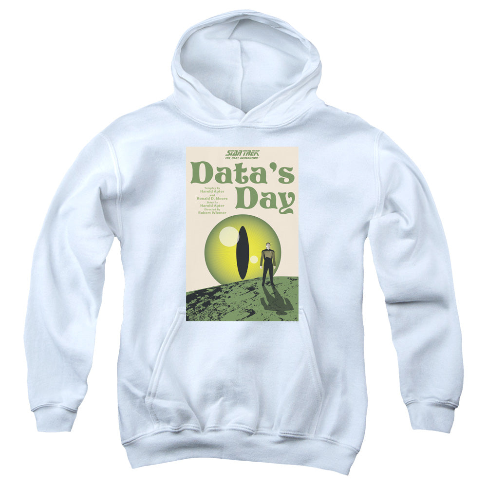 STAR TREK/TNG SEASON 4 EPISODE 11 - YOUTH PULLOVER HOODIE - WHITE