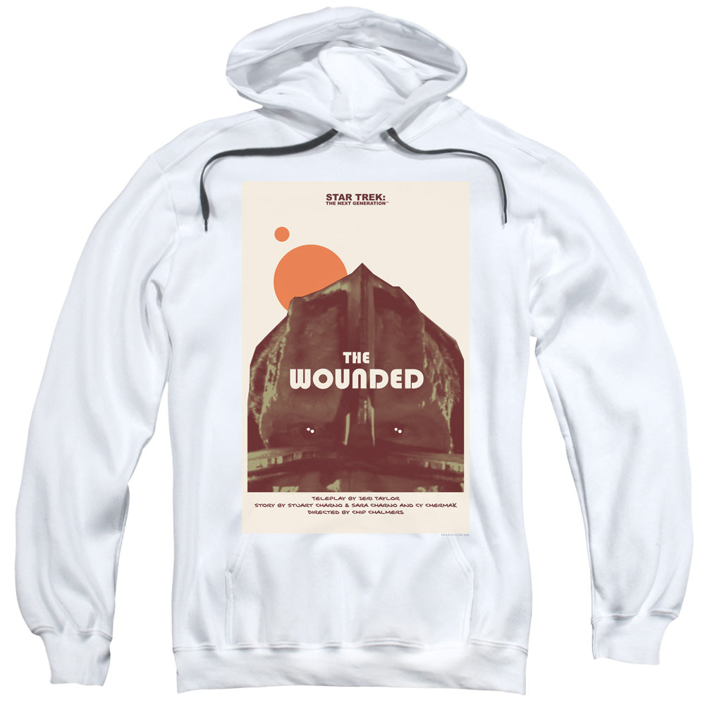 STAR TREK/TNG SEASON 4 EPISODE 12 - ADULT PULLOVER HOODIE - WHITE