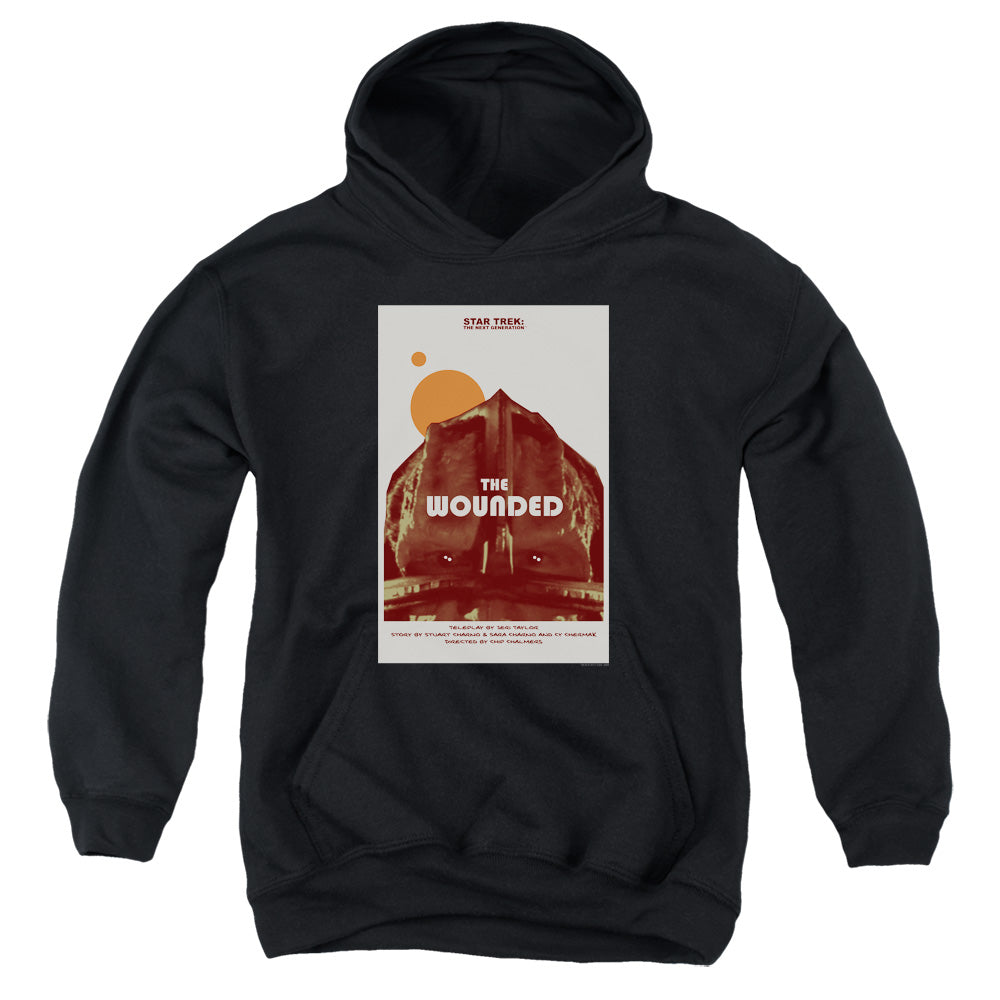 STAR TREK/TNG SEASON 4 EPISODE 12 - YOUTH PULLOVER HOODIE - BLACK