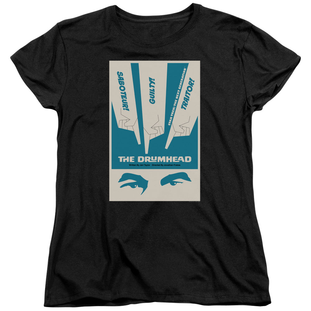 STAR TREK/TNG SEASON 4 EPISODE 21 - S/S WOMENS TEE - BLACK