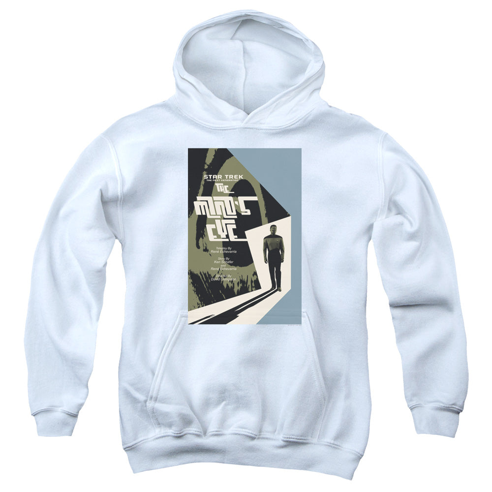 STAR TREK/TNG SEASON 4 EPISODE 24 - YOUTH PULLOVER HOODIE - WHITE