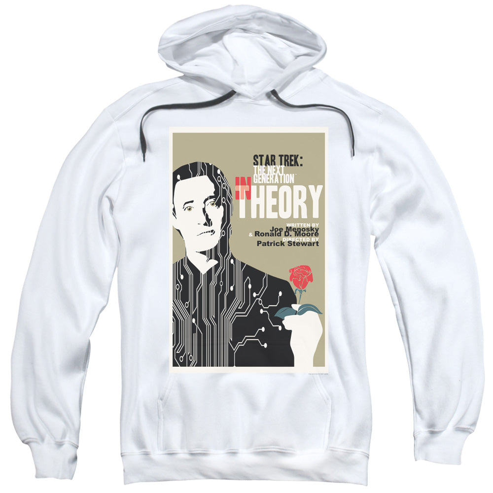 STAR TREK/TNG SEASON 4 EPISODE 25 - ADULT PULLOVER HOODIE - WHITE