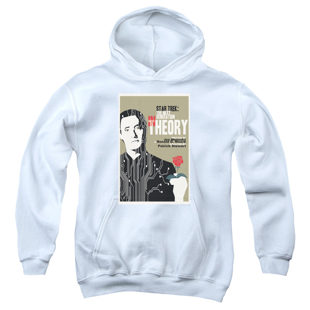 STAR TREK/TNG SEASON 4 EPISODE 25 - YOUTH PULLOVER HOODIE - WHITE