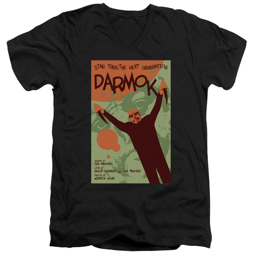 STAR TREK/TNG SEASON 5 EPISODE 2 - S/S ADULT V-NECK 30/1 - BLACK