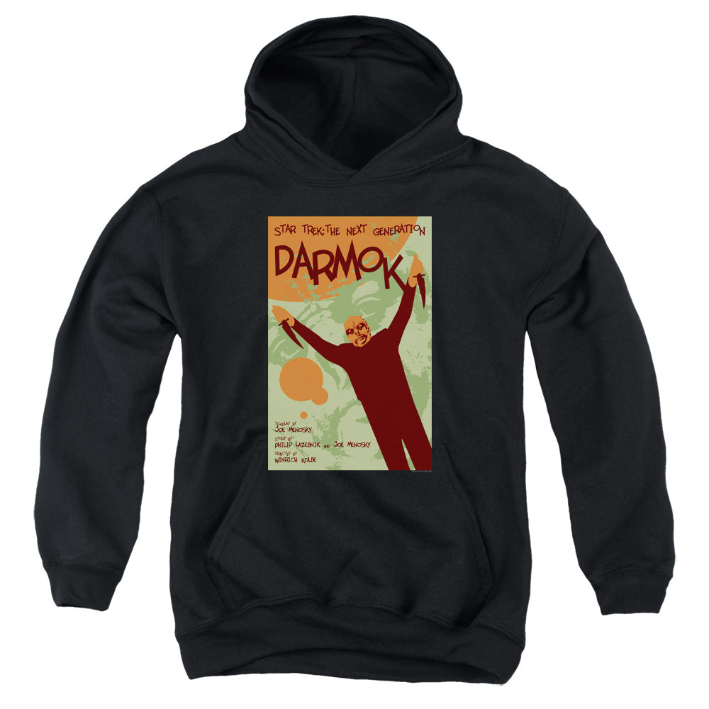 STAR TREK/TNG SEASON 5 EPISODE 2 - YOUTH PULLOVER HOODIE - BLACK