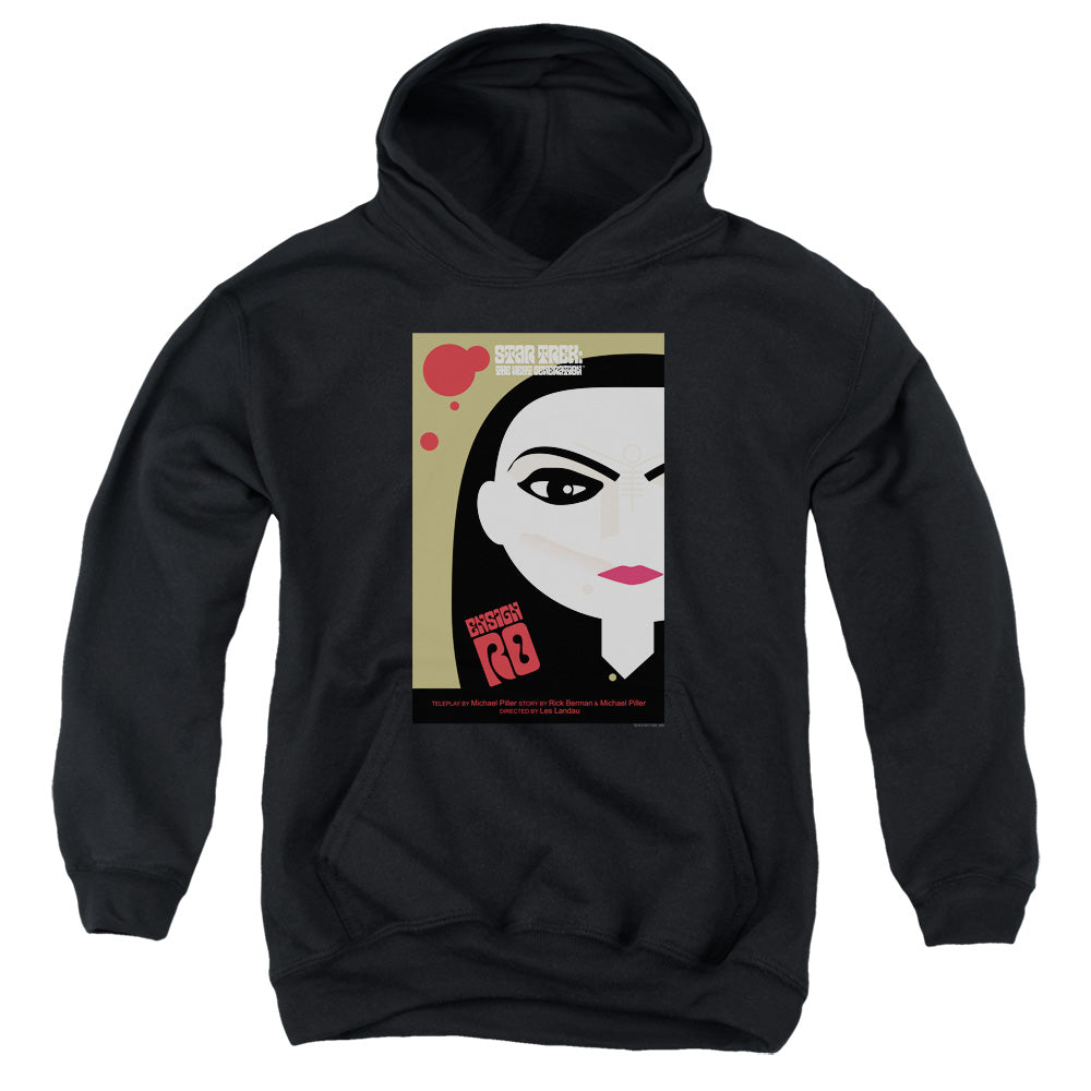 STAR TREK/TNG SEASON 5 EPISODE 3 - YOUTH PULLOVER HOODIE - BLACK