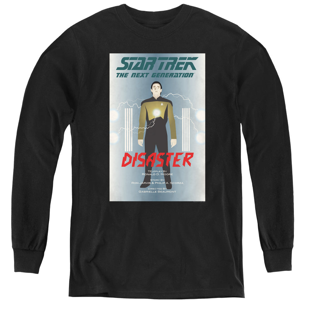 STAR TREK/TNG SEASON 5 EPISODE 5 - YOUTH LONG SLEEVE TEE - BLACK