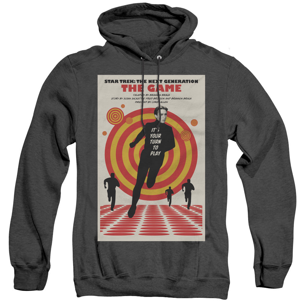 STAR TREK/TNG SEASON 5 EPISODE 6 - ADULT HEATHER HOODIE - BLACK