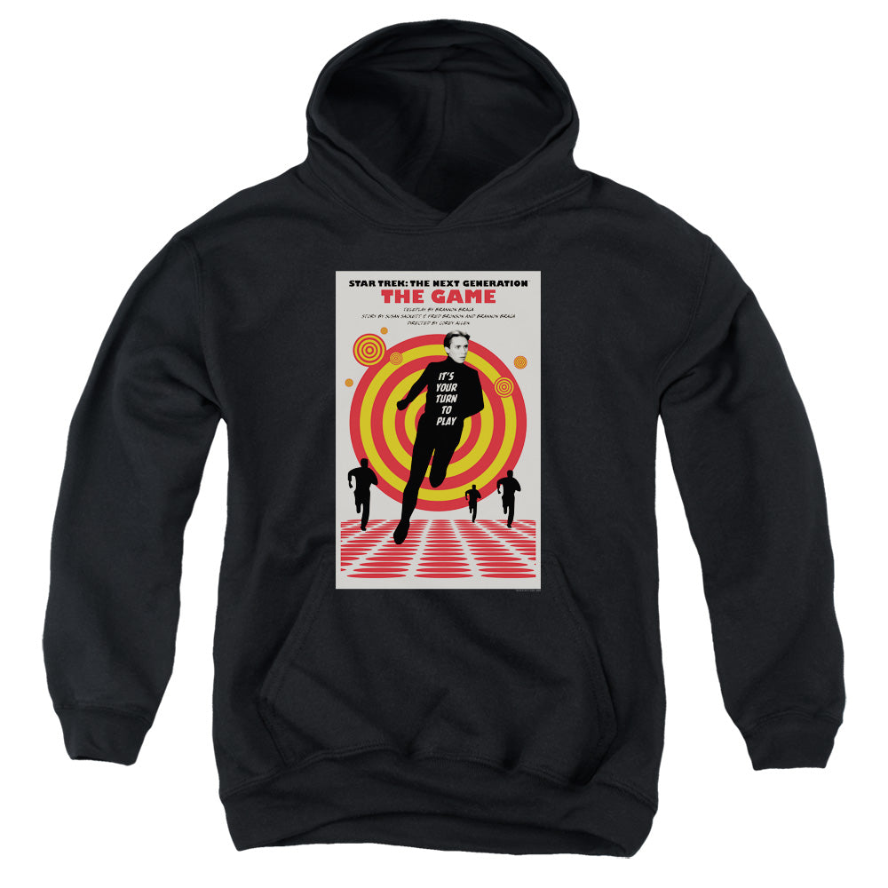 STAR TREK/TNG SEASON 5 EPISODE 6 - YOUTH PULLOVER HOODIE - BLACK