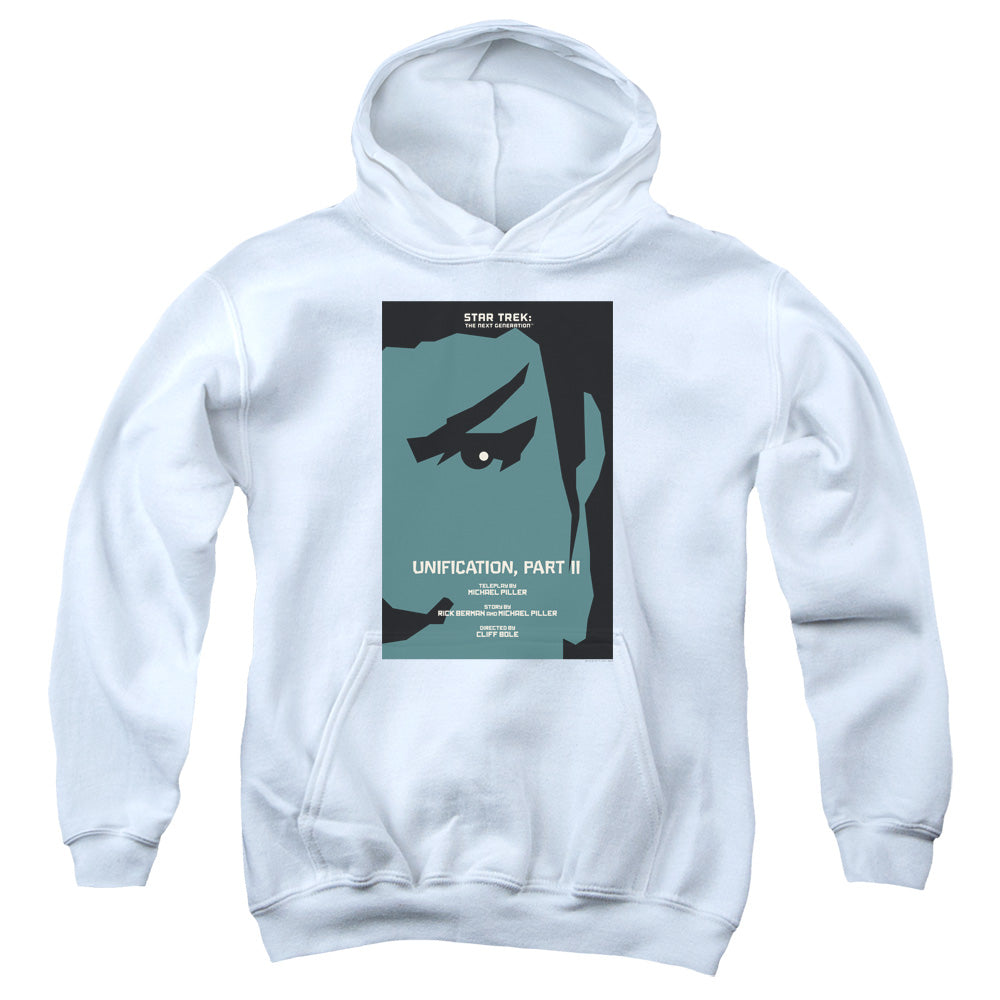 STAR TREK/TNG SEASON 5 EPISODE 8 - YOUTH PULLOVER HOODIE - WHITE