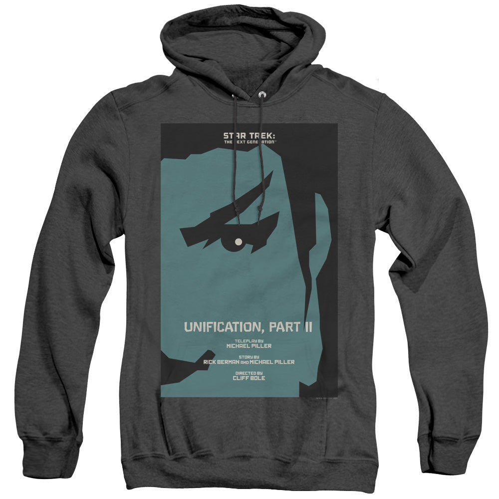 STAR TREK/TNG SEASON 5 EPISODE 8 - ADULT HEATHER HOODIE - BLACK