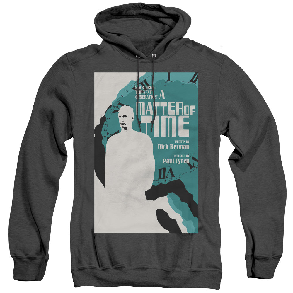 STAR TREK/TNG SEASON 5 EPISODE 9 - ADULT HEATHER HOODIE - BLACK