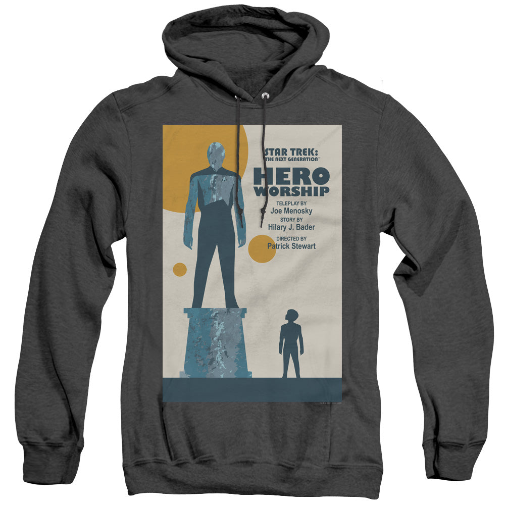 STAR TREK/TNG SEASON 5 EPISODE 11 - ADULT HEATHER HOODIE - BLACK