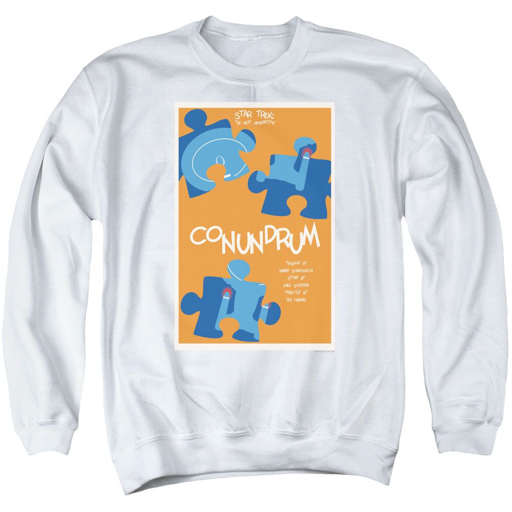 STAR TREK/TNG SEASON 5 EPISODE 14 - ADULT CREWNECK SWEATSHIRT - WHITE