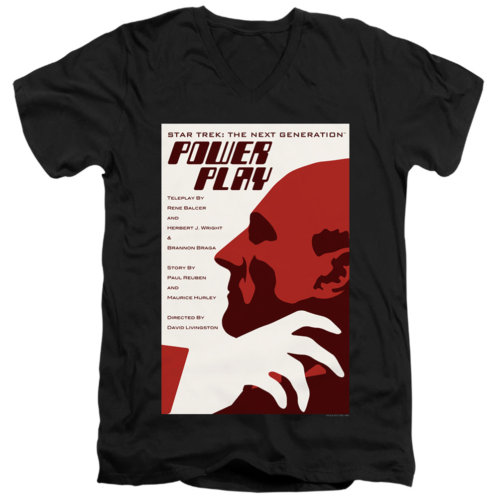 STAR TREK/TNG SEASON 5 EPISODE 15 - S/S ADULT V-NECK 30/1 - BLACK