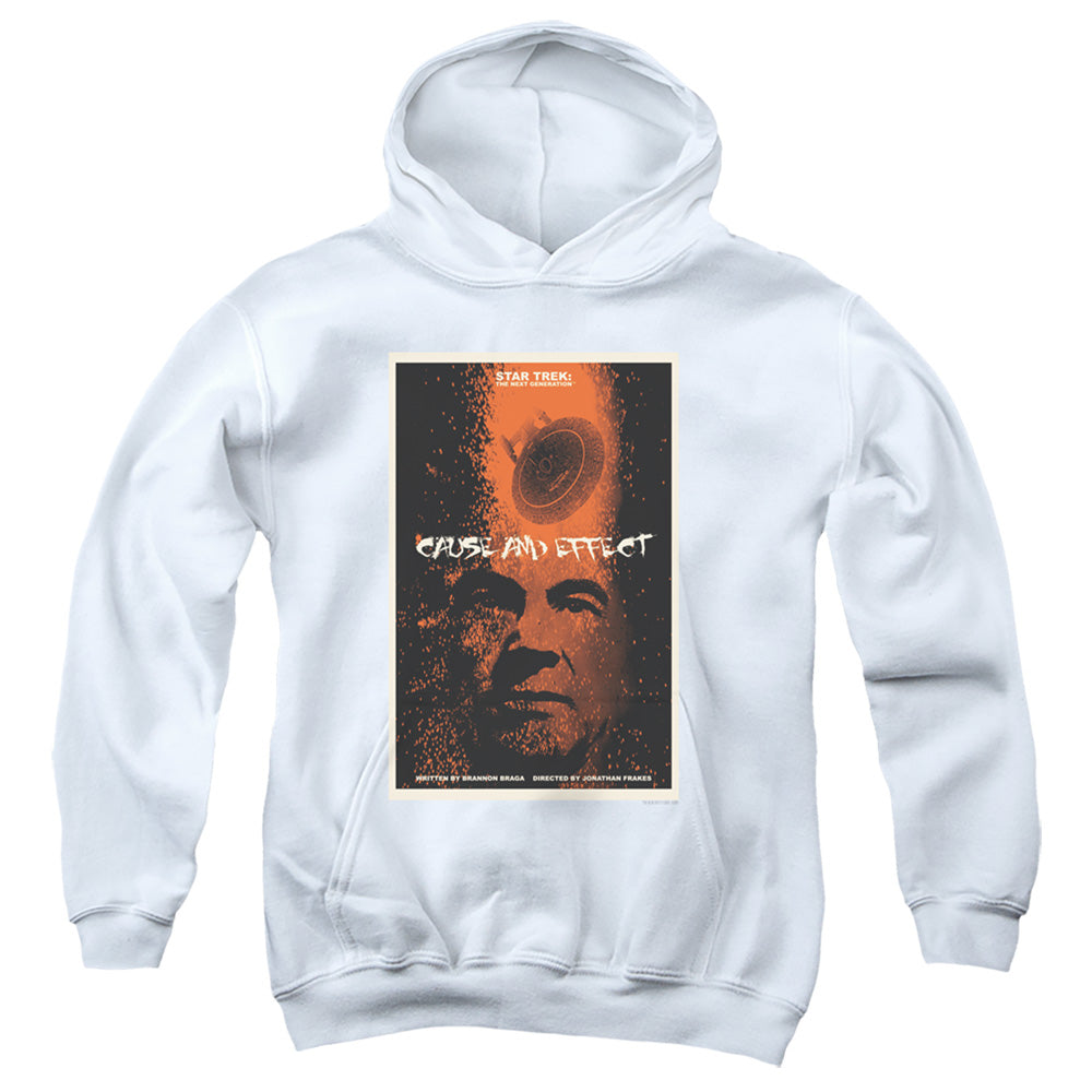 STAR TREK/TNG SEASON 5 EPISODE 18 - YOUTH PULLOVER HOODIE - WHITE