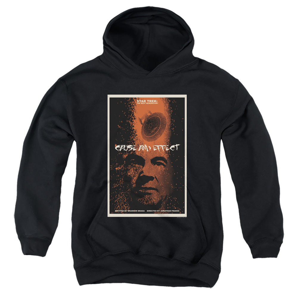STAR TREK/TNG SEASON 5 EPISODE 18 - YOUTH PULLOVER HOODIE - BLACK
